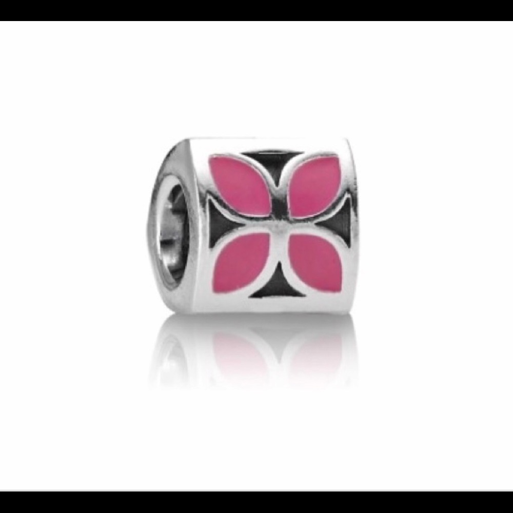 Pink petal Pandora charm/Also one in Aqua
